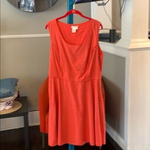 Coral summer dress